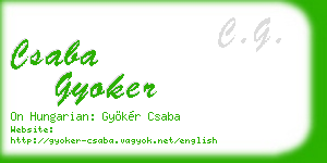 csaba gyoker business card